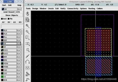 数字集成电路版图设计（二） Cadence IC环境下的简单反相器版图设计
